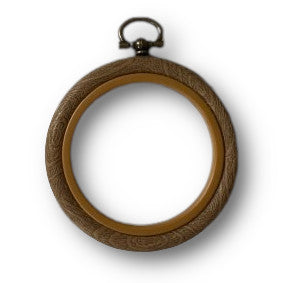 Woodgrain 2.5inch flexi embroidery hoop