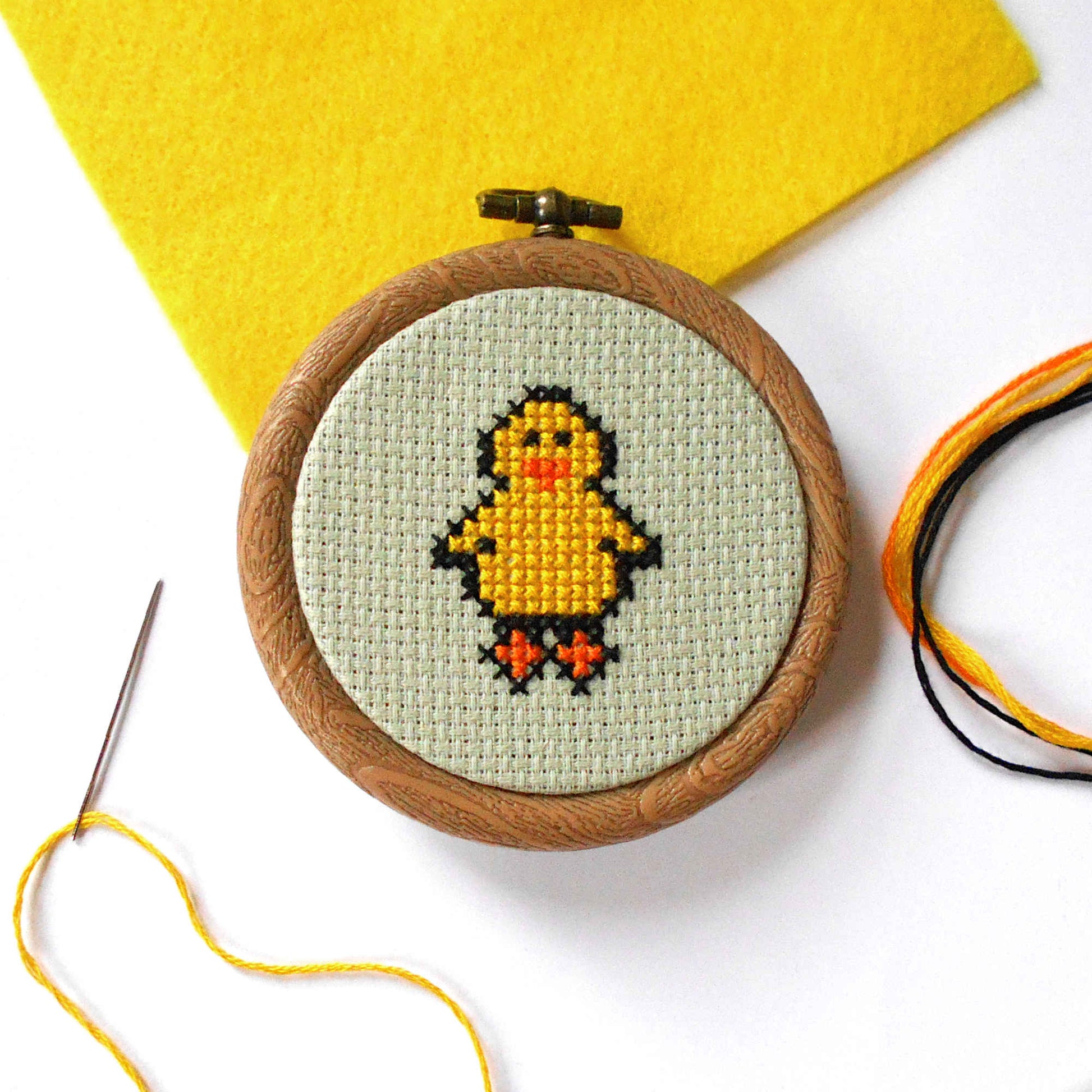 Chick Cross Stitch Kit, Easter Crafts