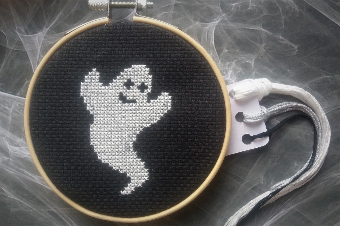 Ghost Cross Stitch, Halloween Decor