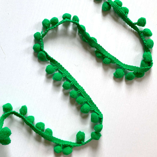 Green pom pom trim