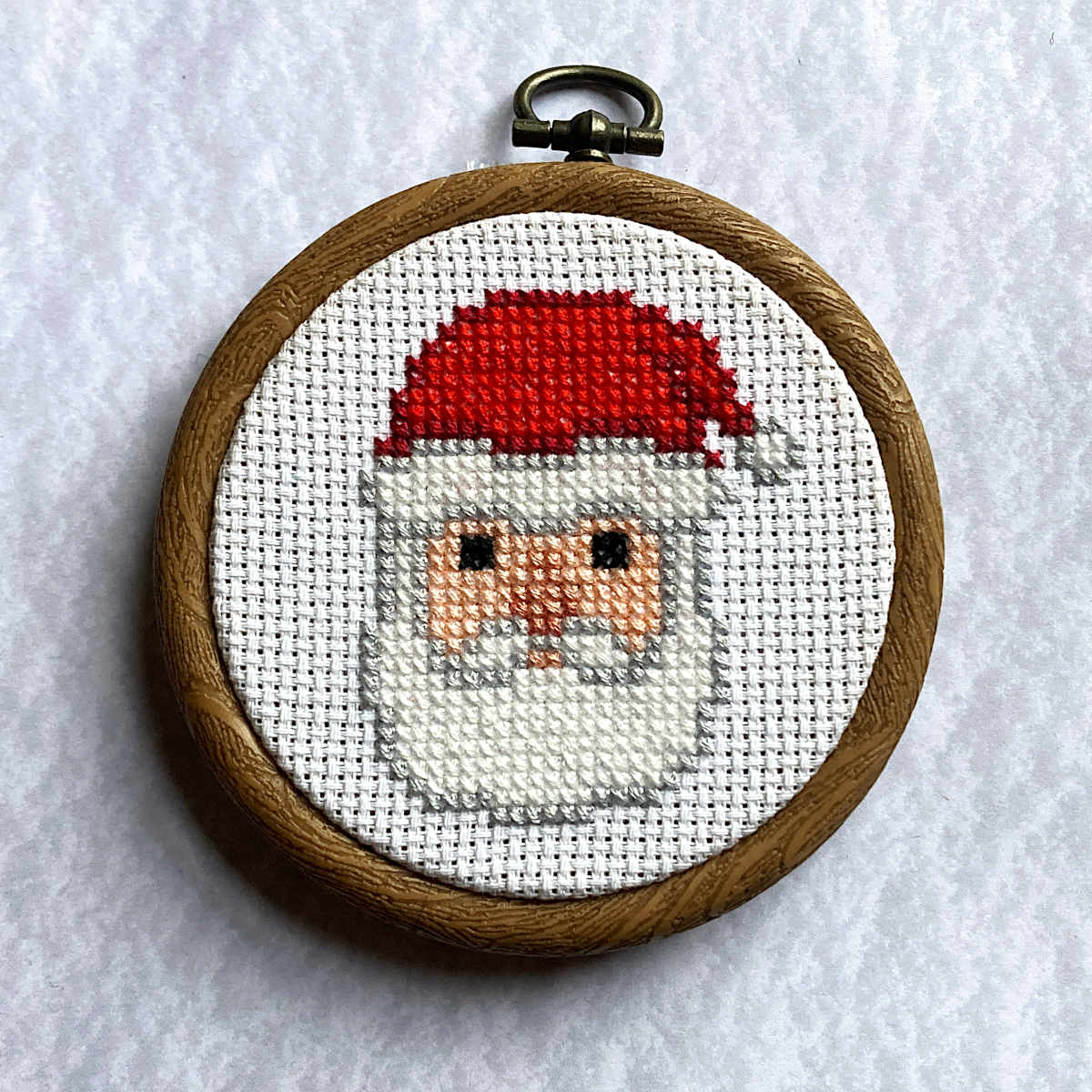 Santa Claus / Father Christmas Cross Stitch xmas ornament