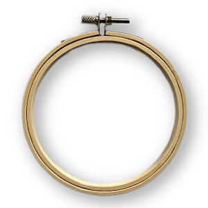 4 inch bamboo wooden embroidery hoop with adjustable screw
