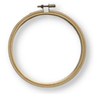 5 inch bamboo wooden embroidery hoop with adjustable screw