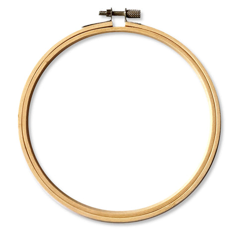 6 inch bamboo wooden embroidery hoop with adjustable screw