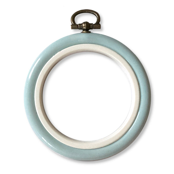 light blue 2.5inch flexi embroidery hoop