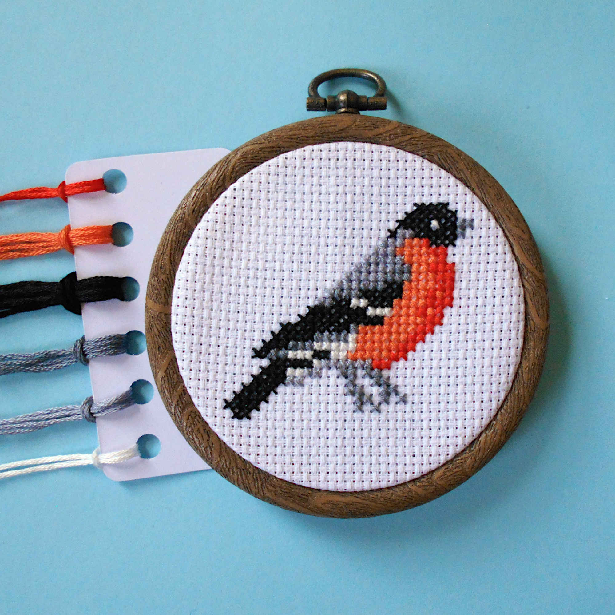 British garden birds mini cross stitch