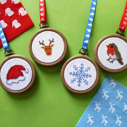 Christmas Mini Cross Stitch Decorations Kit