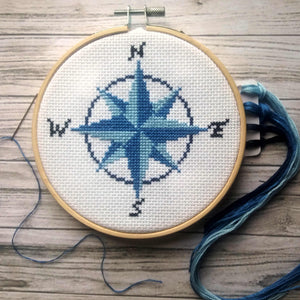 Compass Rose Cross Stitch Kit