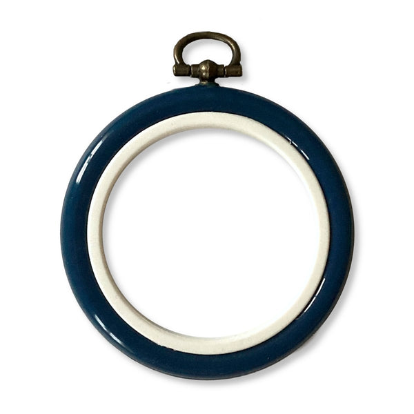 Dark blue 2.5inch flexi embroidery hoop