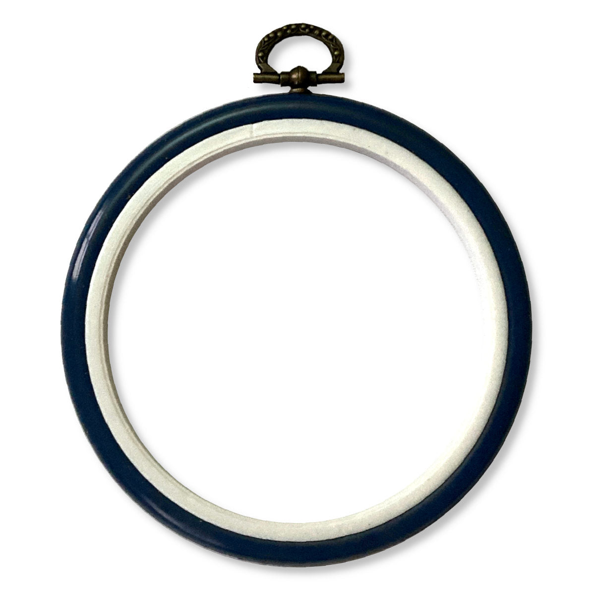 4 inch dark blue flexi grip embroidery hoop