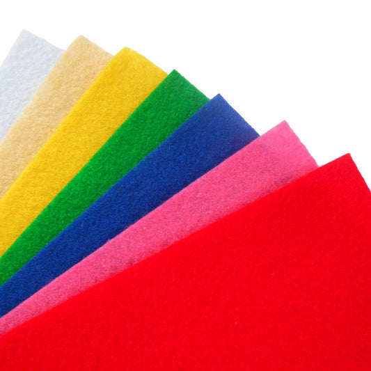 multi coloured felt sheets
