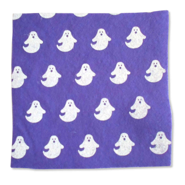 Purple Halloween themed felt - ghost pattern