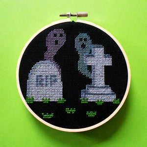 Graveyard Ghouls Halloween Cross Stitch Kit