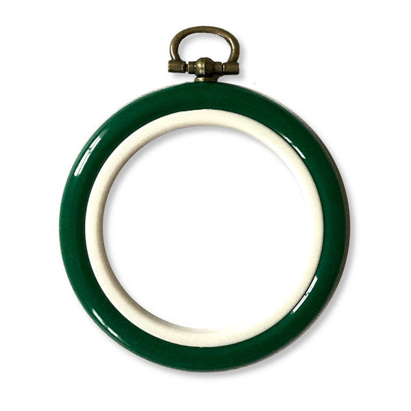 green 2.5inch flexi embroidery hoop