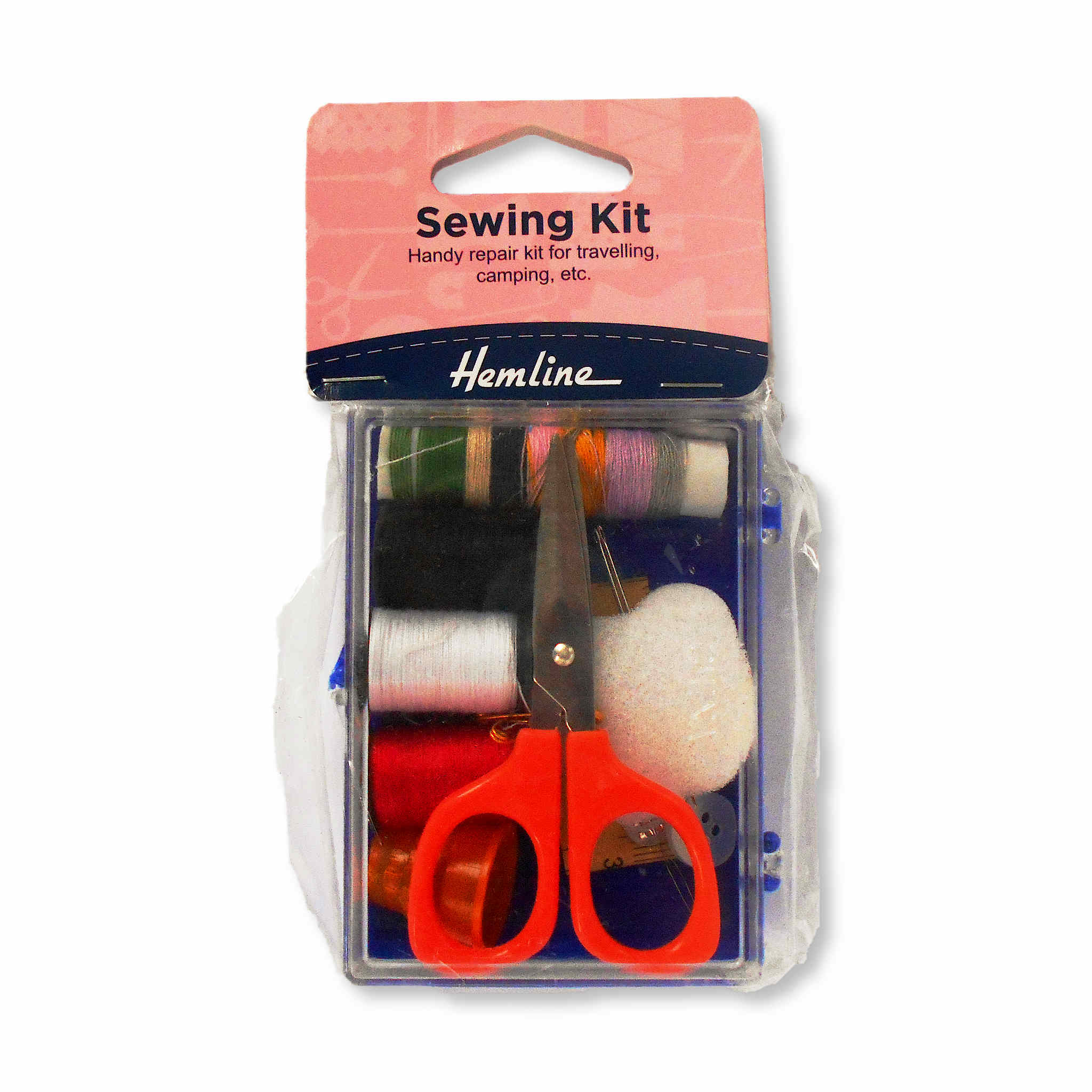 Hemline sewing kit, scissors, needles, thread