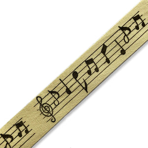 Musical Notes 22mm Ribbon - Customisable Length