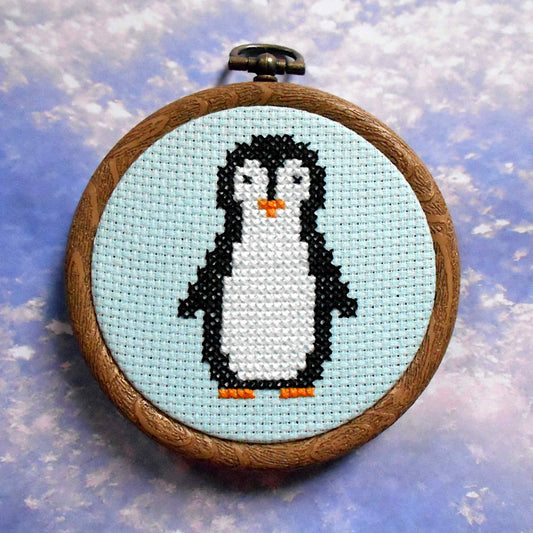 Cute Penguin Mini Cross Stitch