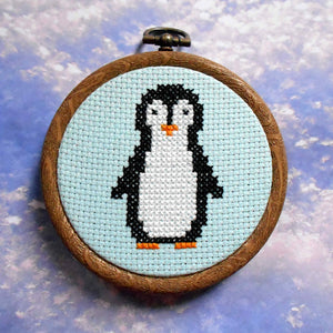 Cute Penguin Mini Cross Stitch