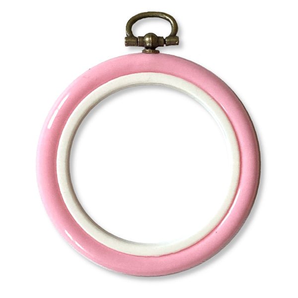 Pink 2.5inch flexi embroidery hoop