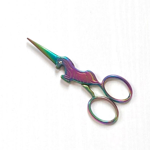 Unicorn rainbow embroidery scissors