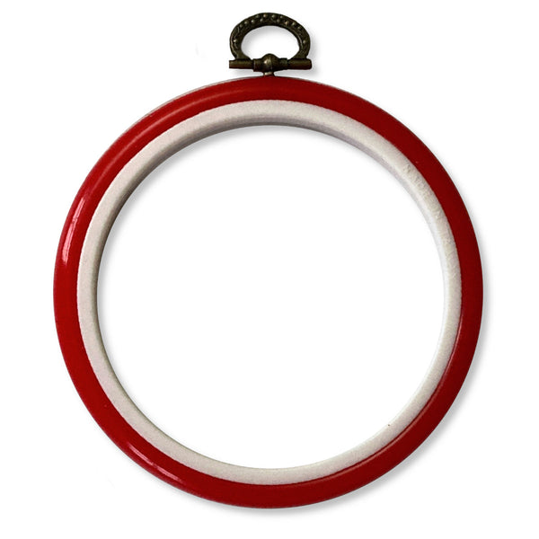 4inch red flexi grip embroidery hoop