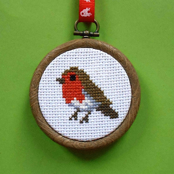 Robin Cross Stitch Christmas Decoration