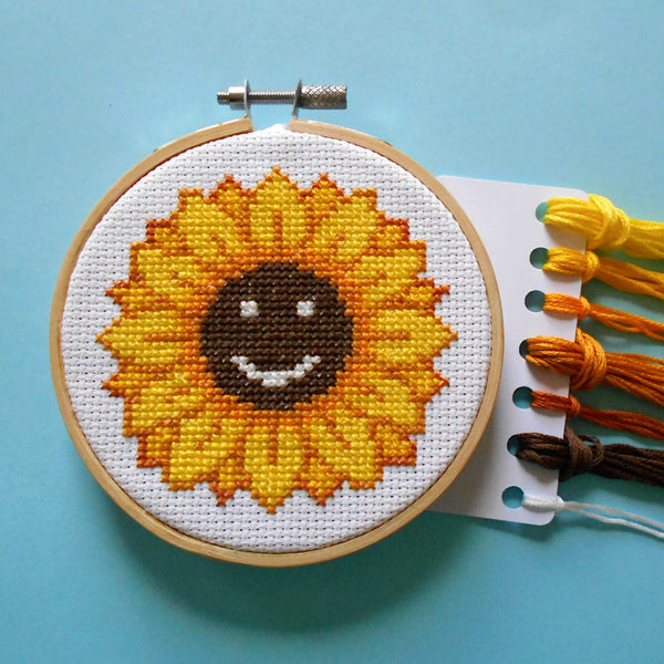 Flower Cross Stitch, DIY Kit