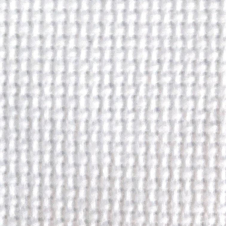 White 18 count aida fabric close up
