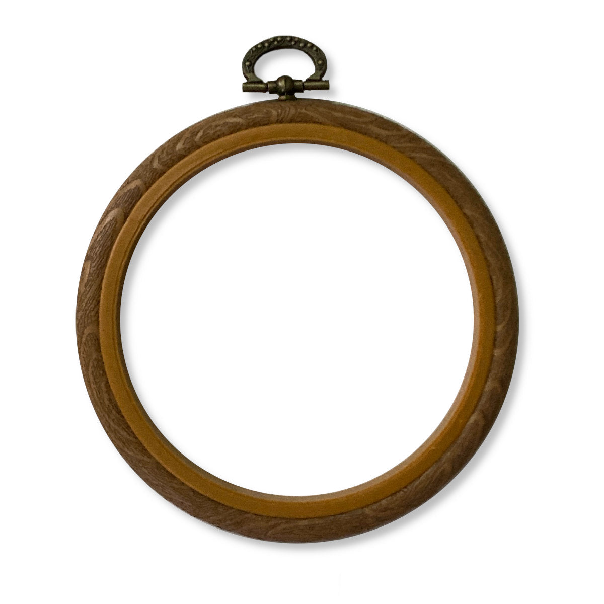 4 inch woodgrain flexi grip embroidery hoop