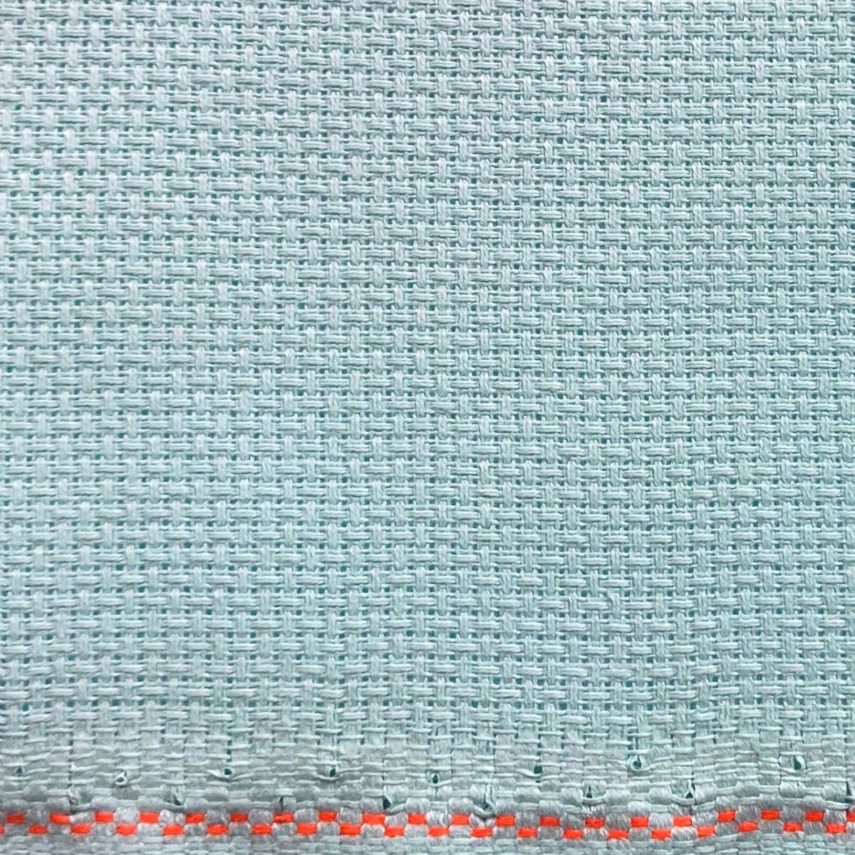 Zweigart Aqua 14 Count Aida Fabric close up